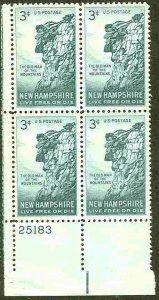 USA # 1068 New Hampshire  PB4 25183 LL (1) Mint NH