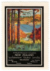 (I.B) New Zealand Cinderella : Boy Scouts Jamboree Overprint (1939) 