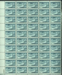 Commodore Matthew Perry Sheet of Fifty 5 Cent Postage Stamps Scott 1021