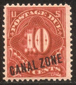 CANAL ZONE #J3 SCARCE Mint - 1914 10c Postage Due