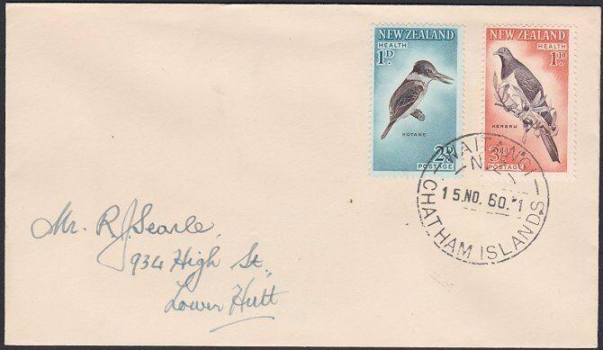 NEW ZEALAND 1960 cover WAITANGI / CHATHAM ISLANDS cds......................87734