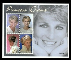 Uganda 2002 - PRINCESS DIANA - Sheet of 4 - MNH