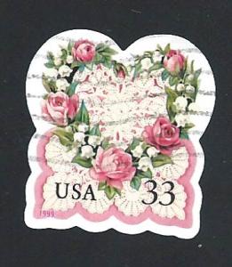 SC# 3274 - (33c) - Victorian Love, used single off paper