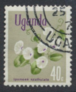 Uganda  SC# 136   SC# 120  Used  Flowers 1969   see scan