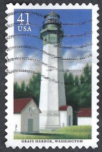 United States #4148 41¢ Pacific Lighthouses - Grays Harbor Lighthouse. Used