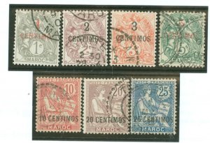 French Morocco #11-13/15-18 Used Single