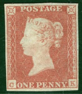 GB QV 1841 PENNY RED Stamp SG.8g 1d Plate 90 (CK) *FRAMED PLATE* Mint MM PRED14 