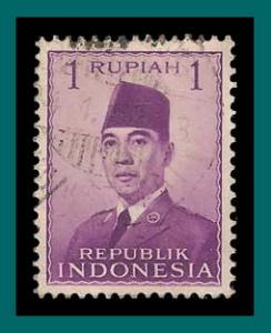 Indonesia 1951 President Sukamo, 1r used 387,SG630