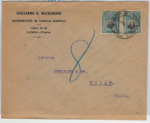58676 - PERU - POSTAL HISTORY: COVER to ITALY - 1924-