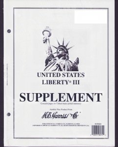 1998 Liberty III (3) Supplement Postal Stationery Harris Publishing New Sealed