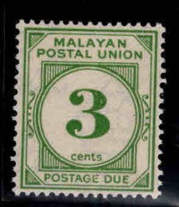 Federation of Malaya Scott J14 MH* Postage Due stamp