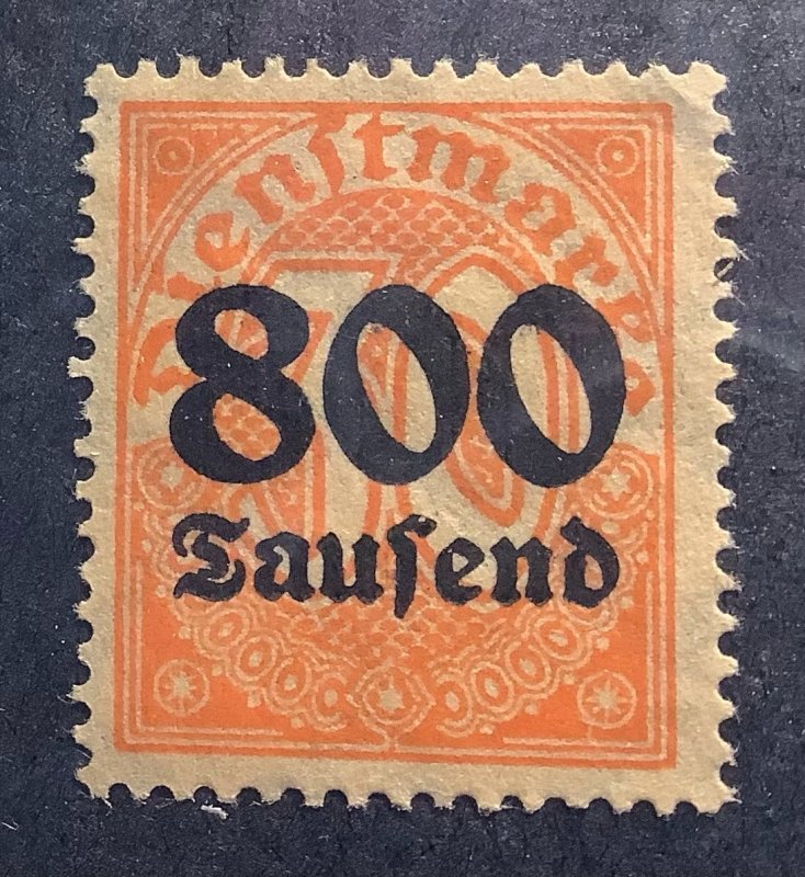 Germany 1923 Scott o33 used - 800th on 30m, Dienstmarke, Numeral