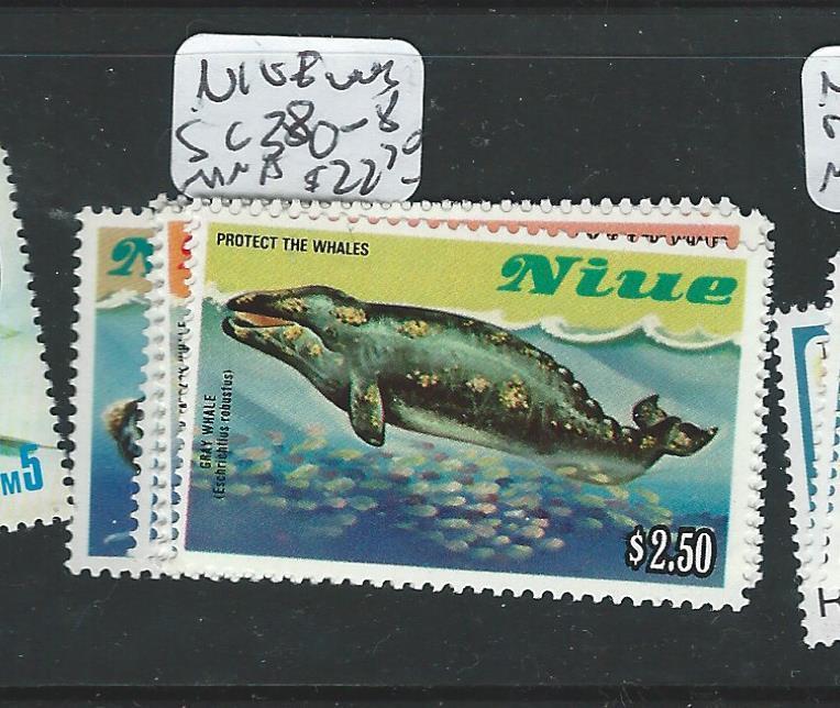 NIUE (P1508B) WHALES SC380-8  MNH