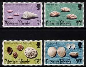 PITCAIRN ISLANDS 1974 Seashells; Scott 137-40; MNH