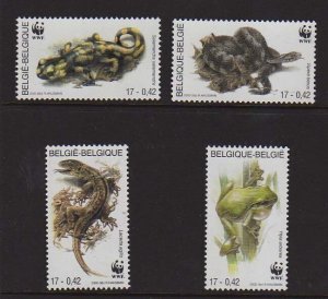 Belgium 2000 Sc 1798-1801 WWF set MNH