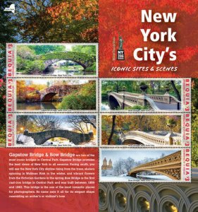 BEQUIA 2016 - NEW YORK ICONIC BRIDGES - Sheet of 6 Stamps - MNH