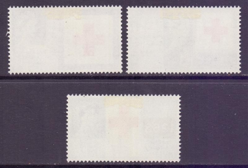 GB Scott 398p/400p - SG642p/644p, 1963 Red Cross Phosphor Set MH*