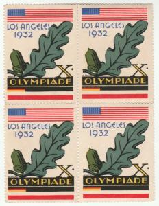 USA Los Angeles 1932 Olympiade X stamp (not used for mail services)