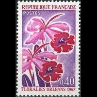 FRANCE 1967 - Scott# 1192 Orchids Set of 1 NH
