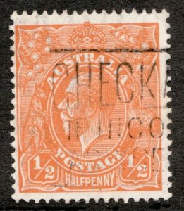 1932 Australia Sc #113 - KGV - Halfpenny - Used postage stamp Cv$7.50