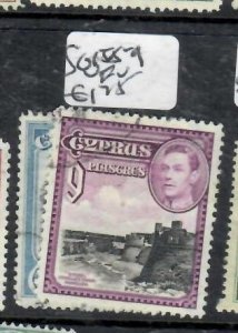 CYPRUS KGVI 6 PI, 9  PI     SG 158-159     VFU      P0326B H