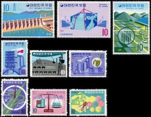 Korea 738-746 mnh set/9 1971 - economic development series