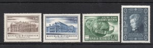 Austria - Sc# 606 - 609 MH (lt crease on 607, 606 perf thin)   -     Lot 0722510