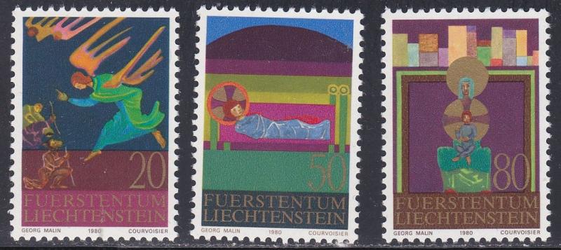 Liechtenstein # 701-703, Christmas - Glad Tidings, NH, 1/2 Cat.