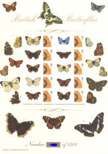 BC-138 History of Britain 18 2008 British butterflies no.496 sheet U/M