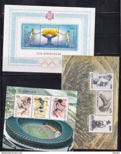 San Marino  3 Souvenir Sheets Olympic Games +China art MNH 15253