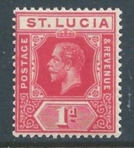 St. Lucia #65 NH 1p King George V - Scarlet