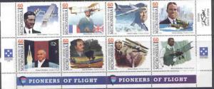 Micronesia 249 Bottom Block MNH  Aircraft, Rocket, Flag, ...