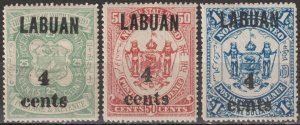 EDSROOM-19100 Labuan 116-118 LH 1904 Top Values CV$34
