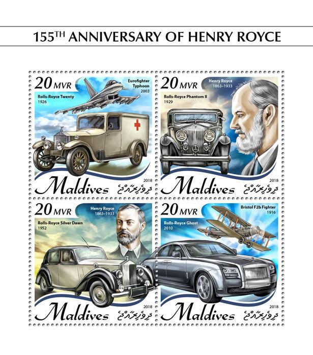 Z08 MLD18907a Maldives 2018 Henry Royce MNH ** Postfrisch