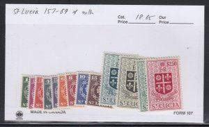 St Lucia 157-69 QEII Definitive mint