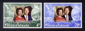 Pitcairn Islands Sc# 127-8 MNH Silver Wedding Anniversary