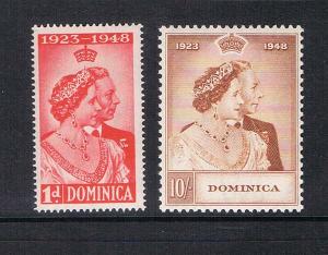 Dominicia 1948 Sc 114-115 Silver Wedding MNH