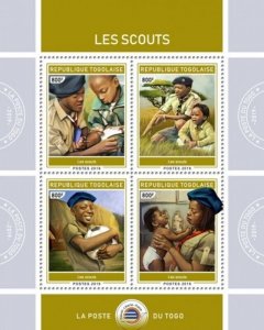 Togo - 2019 Scouts on Stamps - 4 Stamp Sheet - TG190132a