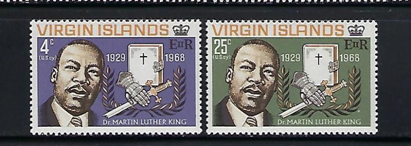 BRITISH VIRGIN IS. SCOTT #192-93 1968 MARTIN LUTHER KING - MINT NEVER HINGED