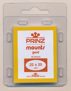 Prinz Scott Stamp Mount Size 22/25 mm BLACK (Pack of 40) (22x25  22 mm) PRECUT 
