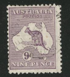 Australia Scott 50 Used Kangaroo & Map 1915-24