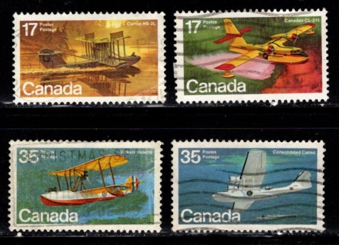 Canada - #843 - 846 Curtiss Planes set/4  - Used
