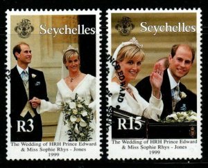 SEYCHELLES SG895/6 1999 ROYAL WEDDING FINE USED