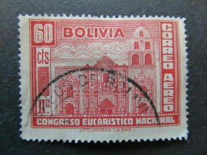 1939 A4P31F87 Bolivia Air Post Stamp 60c Used-