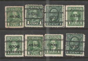 Canada Precancelled stamp lot - Used G/VG Nice lot