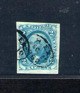 United States  R9a   Used, 2c Blue Express, imperf, nice ...