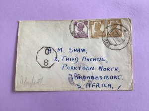 India to South Africa 1945 Stamp  Cover R45888