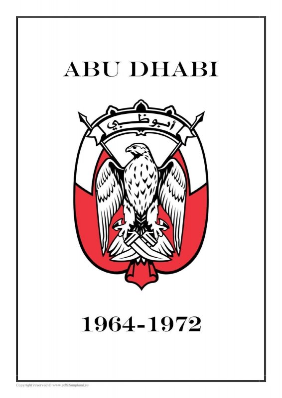 Abu Dhabi 1964-1972 PDF (DIGITAL)  STAMP ALBUM PAGES