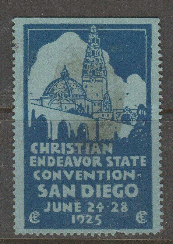 Cinderella revenue fiscal stamp 9-9-72 USA stained but very scarce SD California