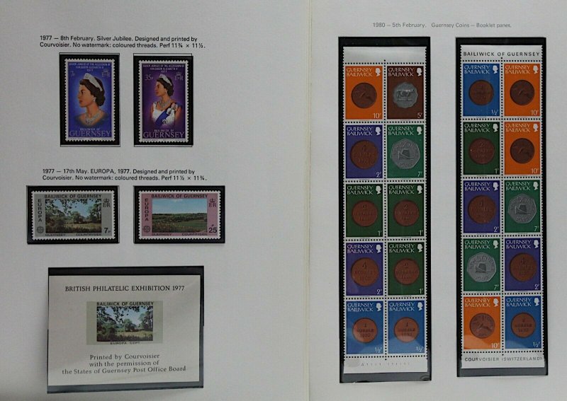 GB Guernsey 1969/85 strong collection of complete sets and sheetlets UM Stamps